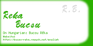 reka bucsu business card